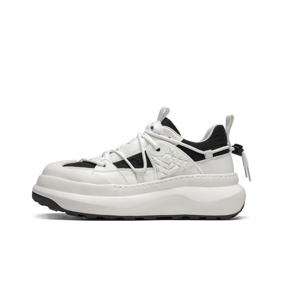 Anthony Miles Коровья кожа Низкий топ Повседневная обувь Мужская Белый Черный