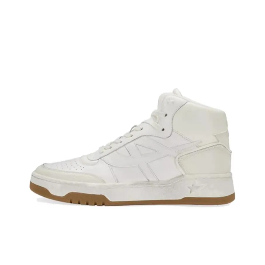 Пепельные скейтбордические кроссовки High Top Белые Женские