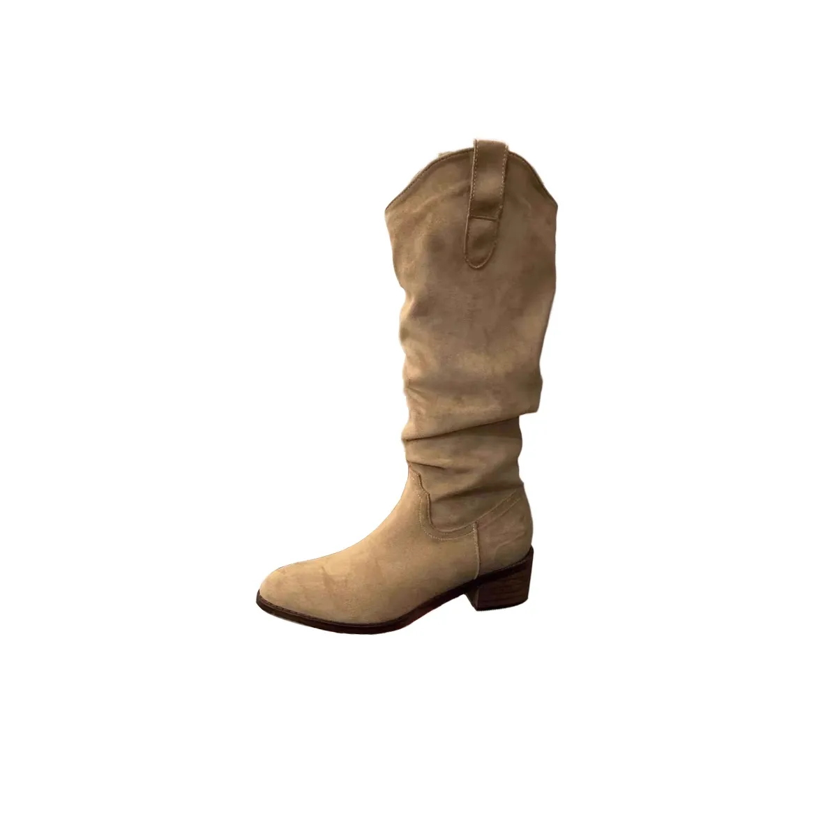 CHERRY&KALIKA Французский винтаж Модный повседневный Стиль пустоши Британский стиль Стиль Майярд Остроносые сапоги с V-образным вырезом