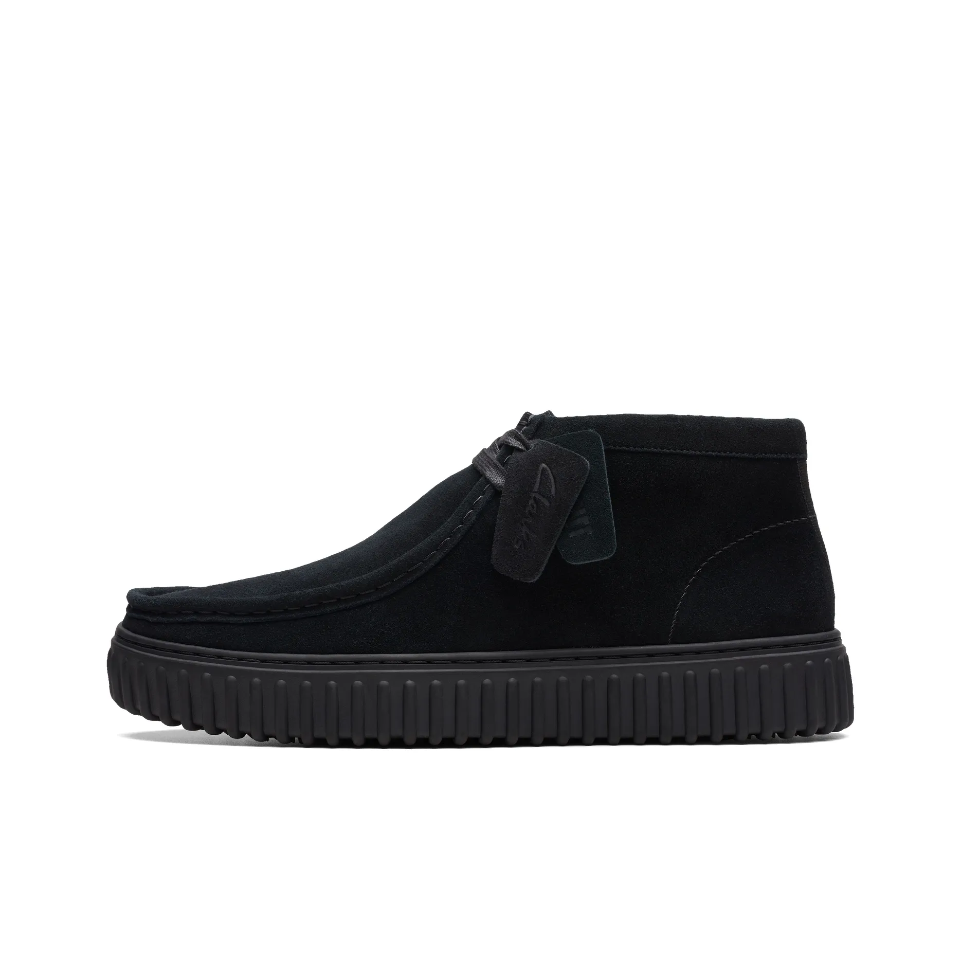 Clarks Мужские ботильоны из коровьей спилковой кожи черные