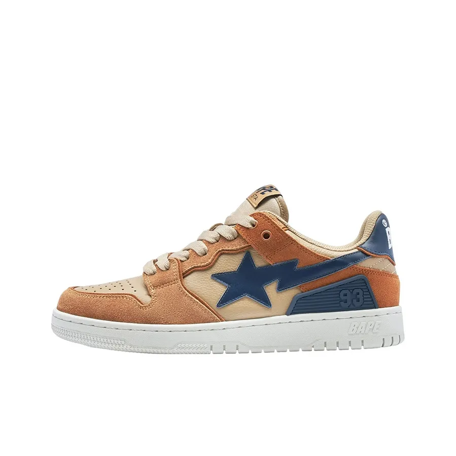 A BATHING APE SK8 STA Low Top Стильные Скейтбординги Мужские Коричневые