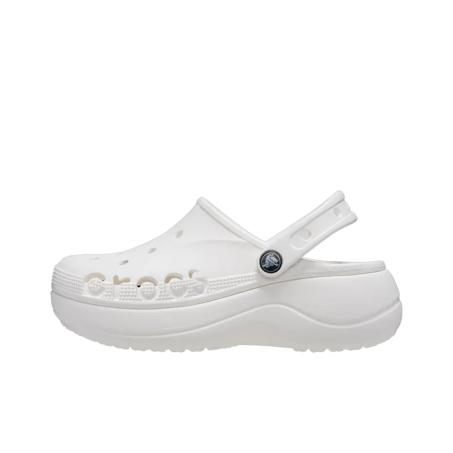 Crocs Baya Platform Clog ЭВА Сабо 4,1см Женские Белые