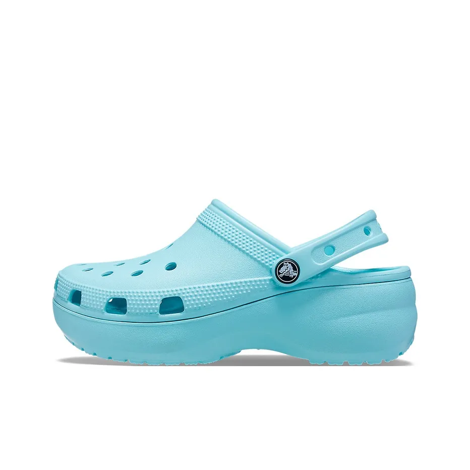Crocs Classic Platform Clog ЭВА Сабо Женские Стекло-Синий