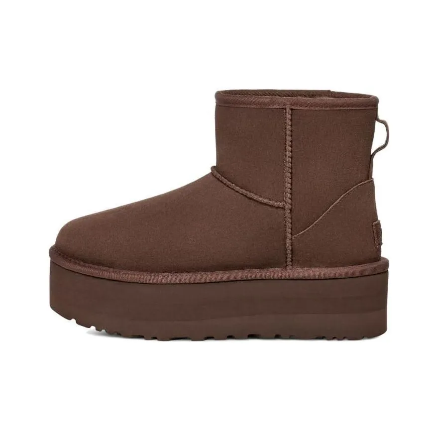 UGG CLASSIC MINI Замша Термический Противоскользящий Покрытие Короткие Ботинки для Снегоступов Женские Темно-Коричневый