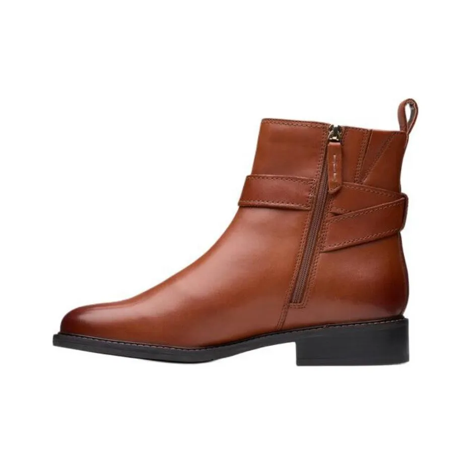 Clarks Женские ботильоны из коровьей кожи коричневые