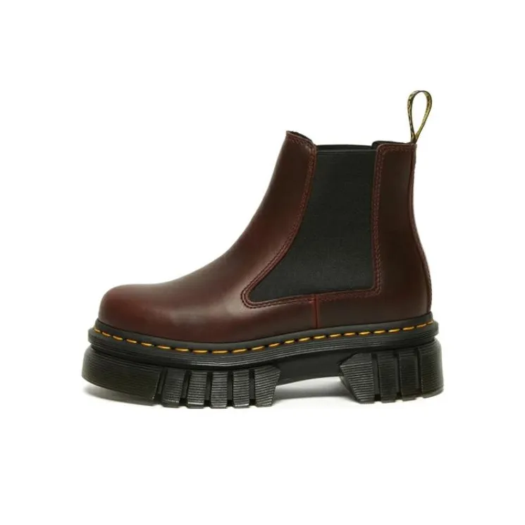 Dr.Martens Audrick Кожа Короткий Челси Женский Бордовый