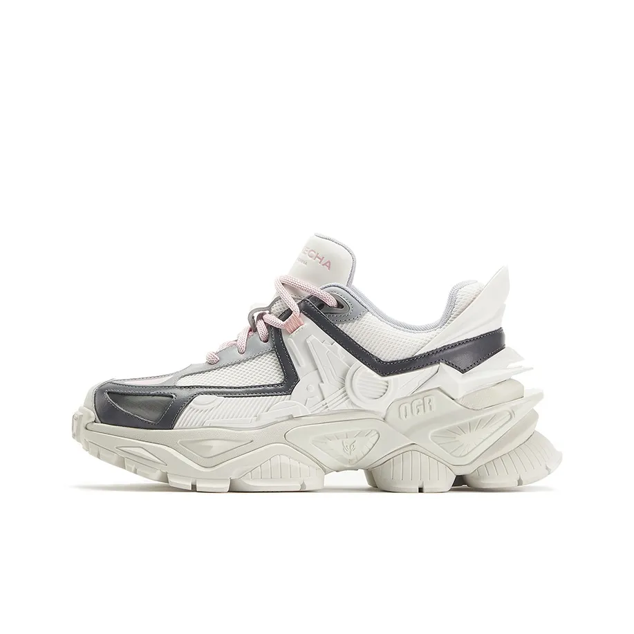 OGR Wanderers Коллекция Низкий Топ Толстая Подошва Кроссовки Женские Дофаминовая Одежда Розовый