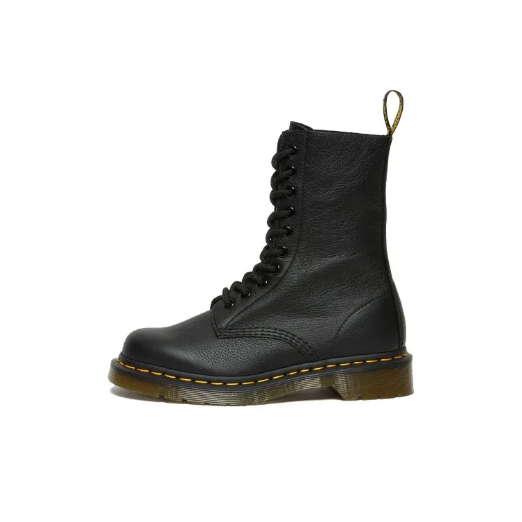 Dr.Martens 1490 Кожаная Короткая Ботинка Martin Женская Черная