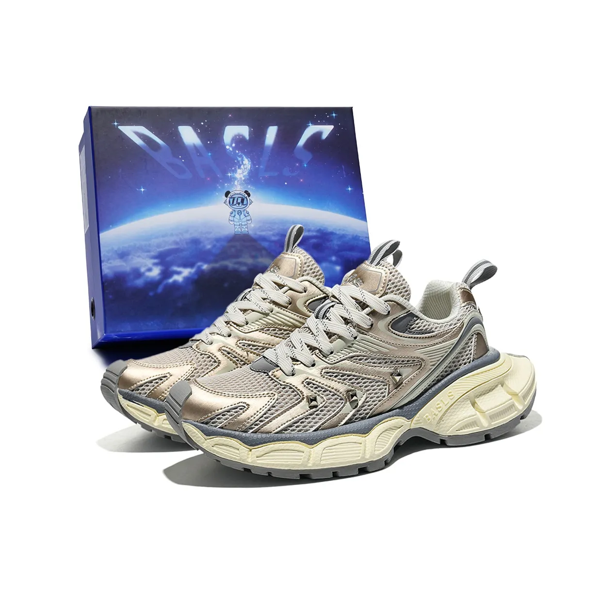 BASLS Bashi Collection Устойчивый к истиранию Дышащий Легкий Увеличивающий Высоту Низкий Верх Кроссовки Унисекс