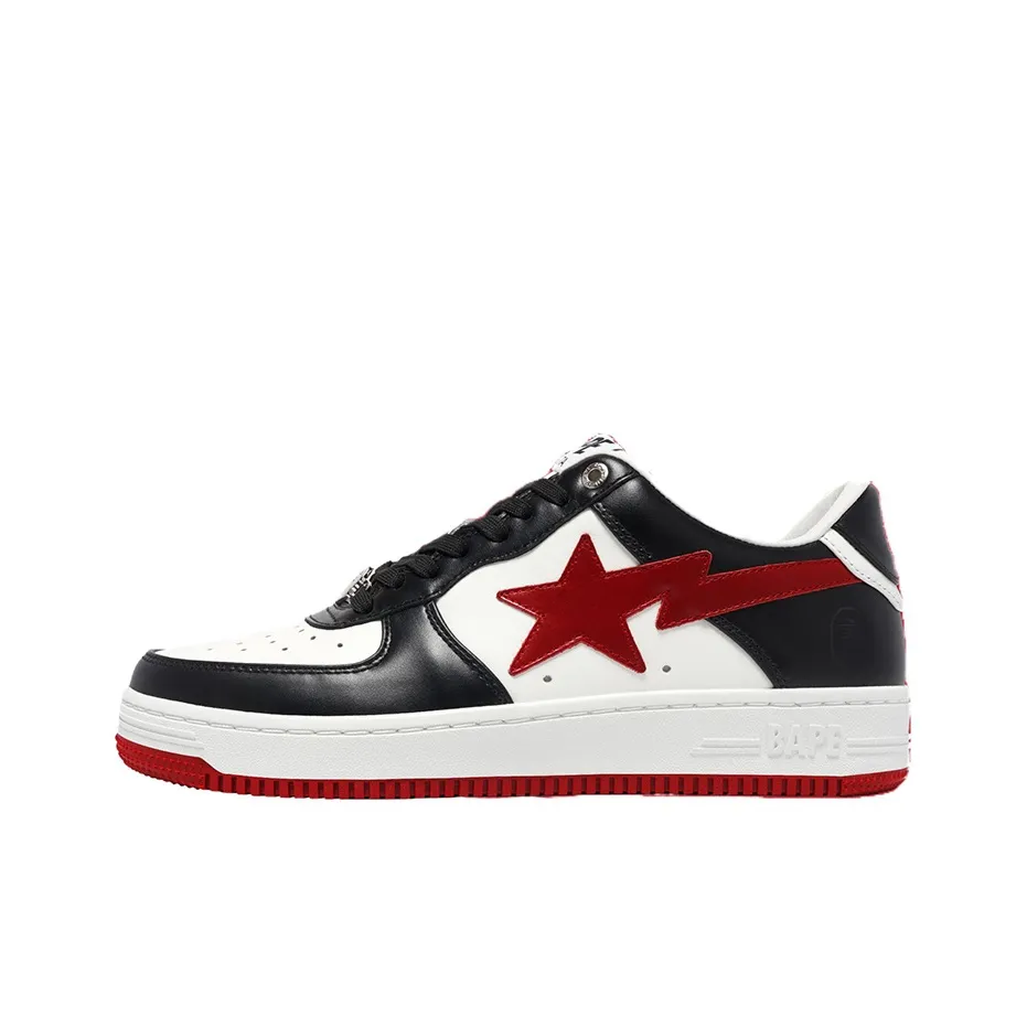A BATHING APE BAPE STA Коровья кожа Низкие кроссовки для скейтбординга Мужские