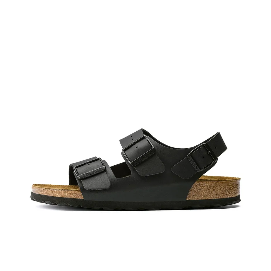 Birkenstock Milano Унисекс сандалии с двумя пряжками Черный