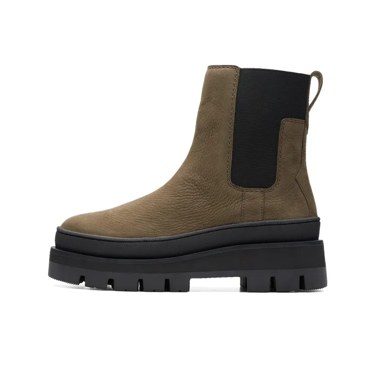 Clarks Oli Collection Коровья кожа Средняя длина Челси Женские Зеленый