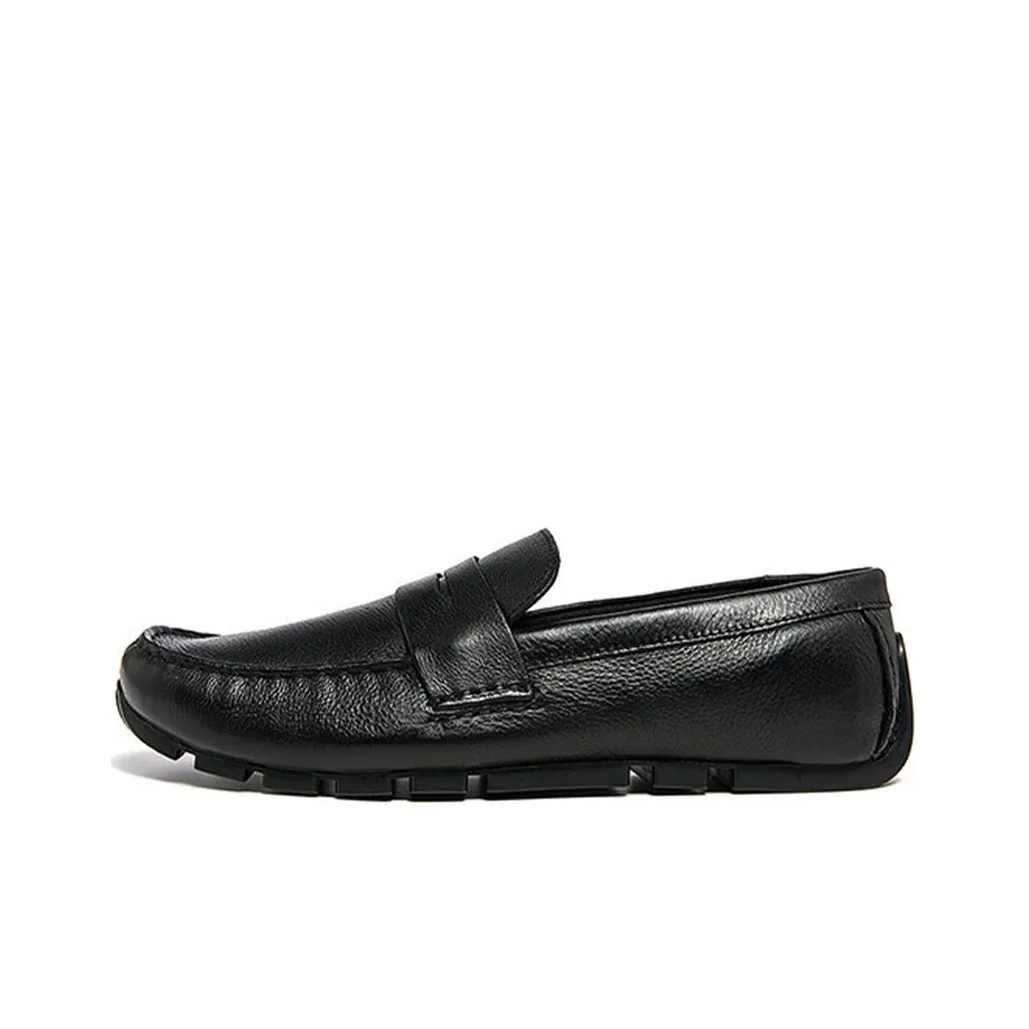 Clarks Спилок Коровья Кожа Мужские Повседневные Туфли Мужские Черные