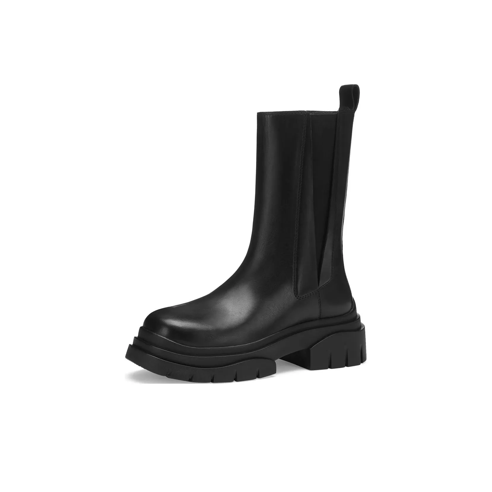 Пепельные носки из коровьей кожи женские черные ботфорты Martin