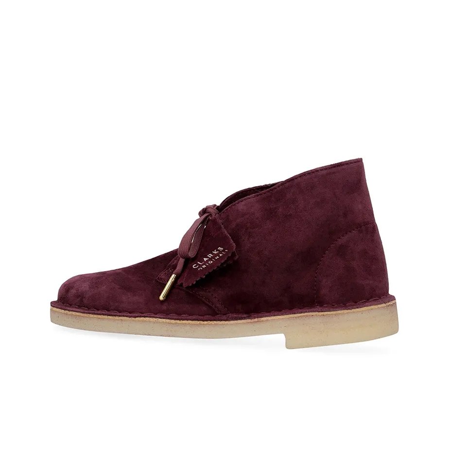 Clarks Женские ботильоны из искусственной замши бордово-красного цвета