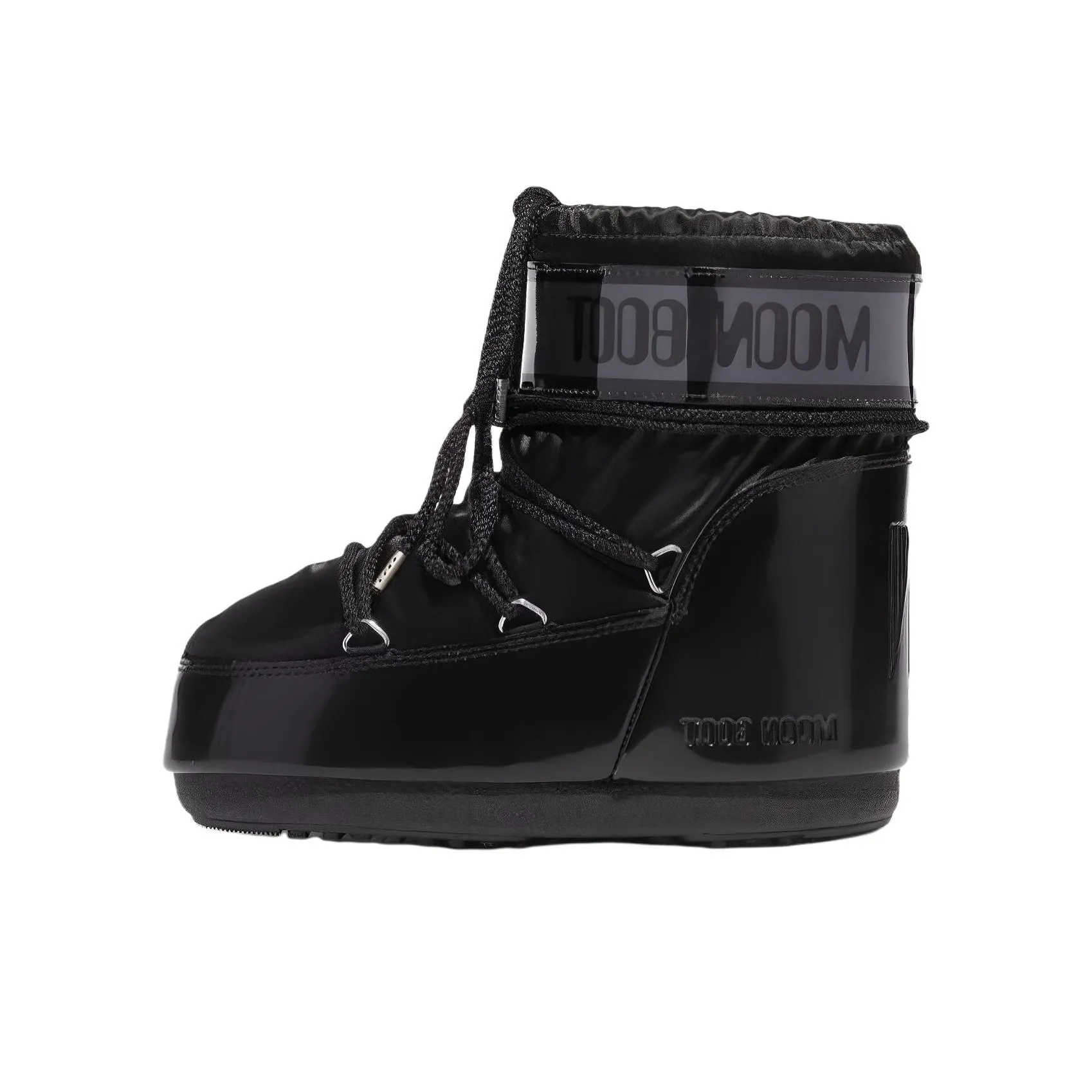 MOON BOOT Icon Low Glance Satin Короткие Снежные Ботинки Унисекс Черные