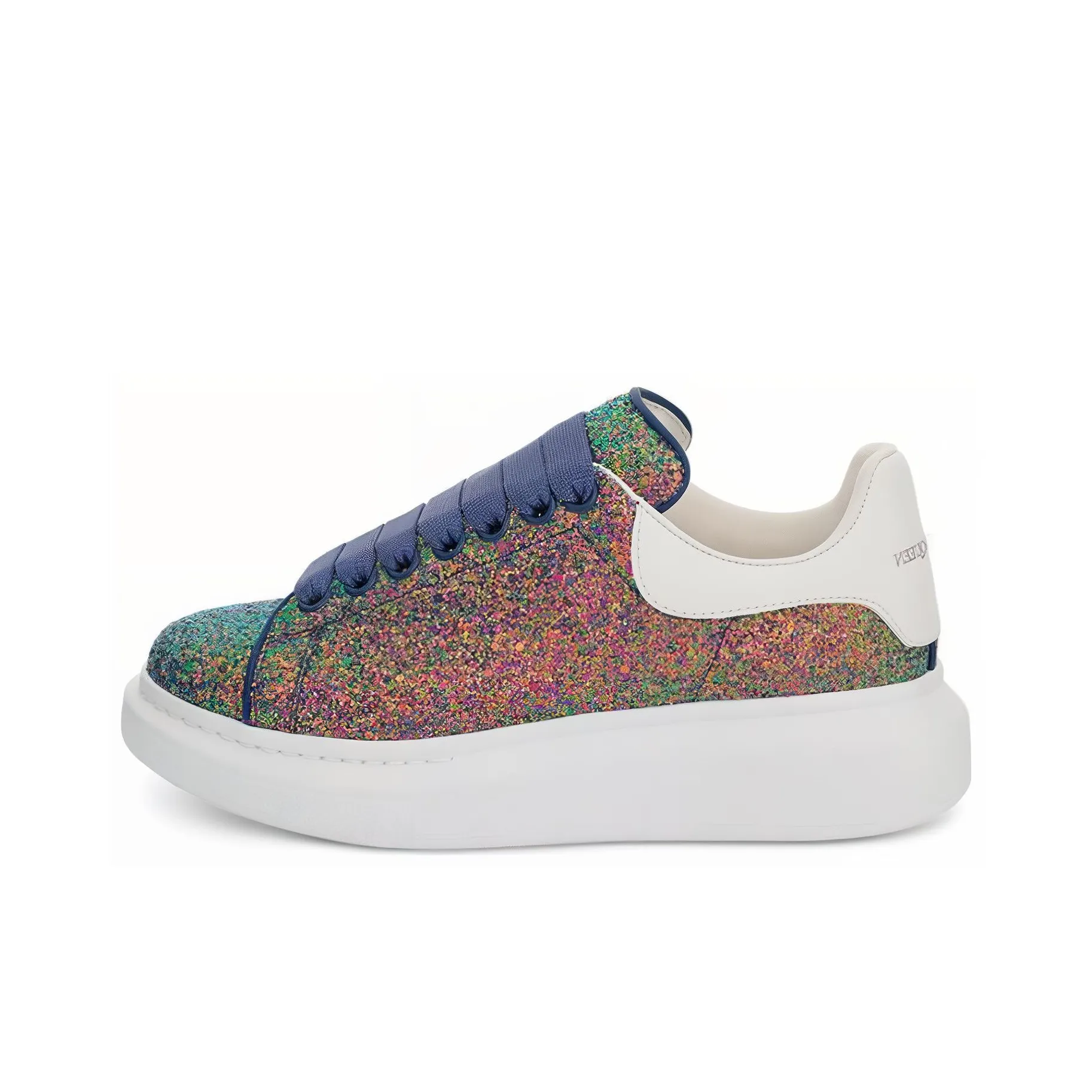 Alexander McQueen Стильные кожаные скейтбординги для женщин бензиновый синий