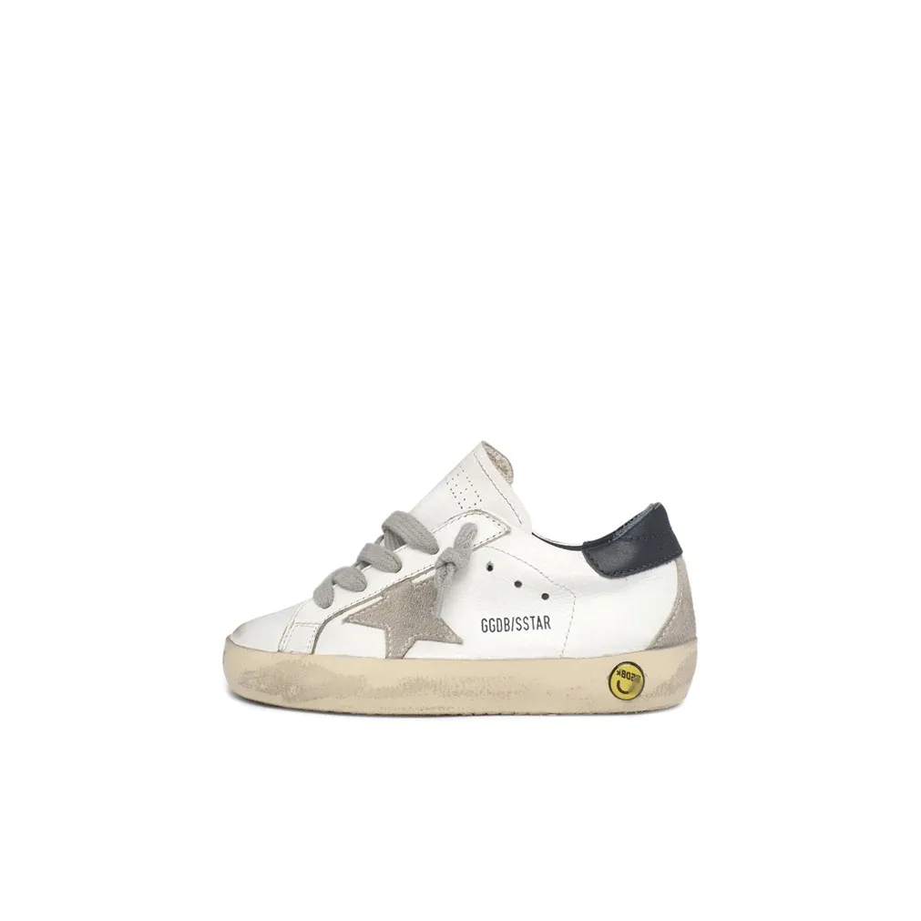 Golden Goose Супер Звезда Низкие Кроссовки для Скейтбординга Белые Серые для Малышей и Детей дошкольного возраста