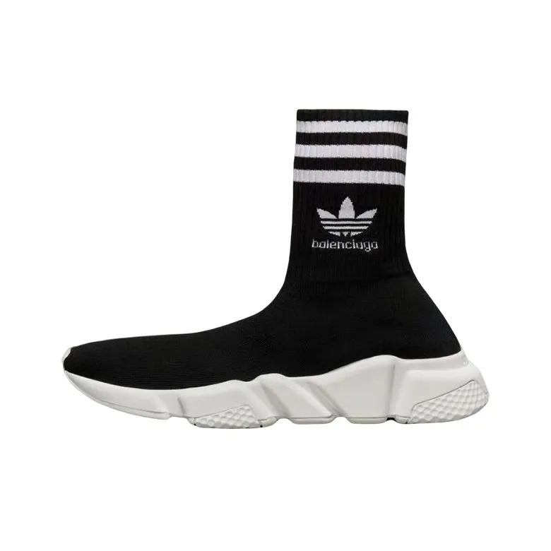 Balenciaga Adidas Originals Speed High Топ Спортивная Повседневная Обувь Женская Черная