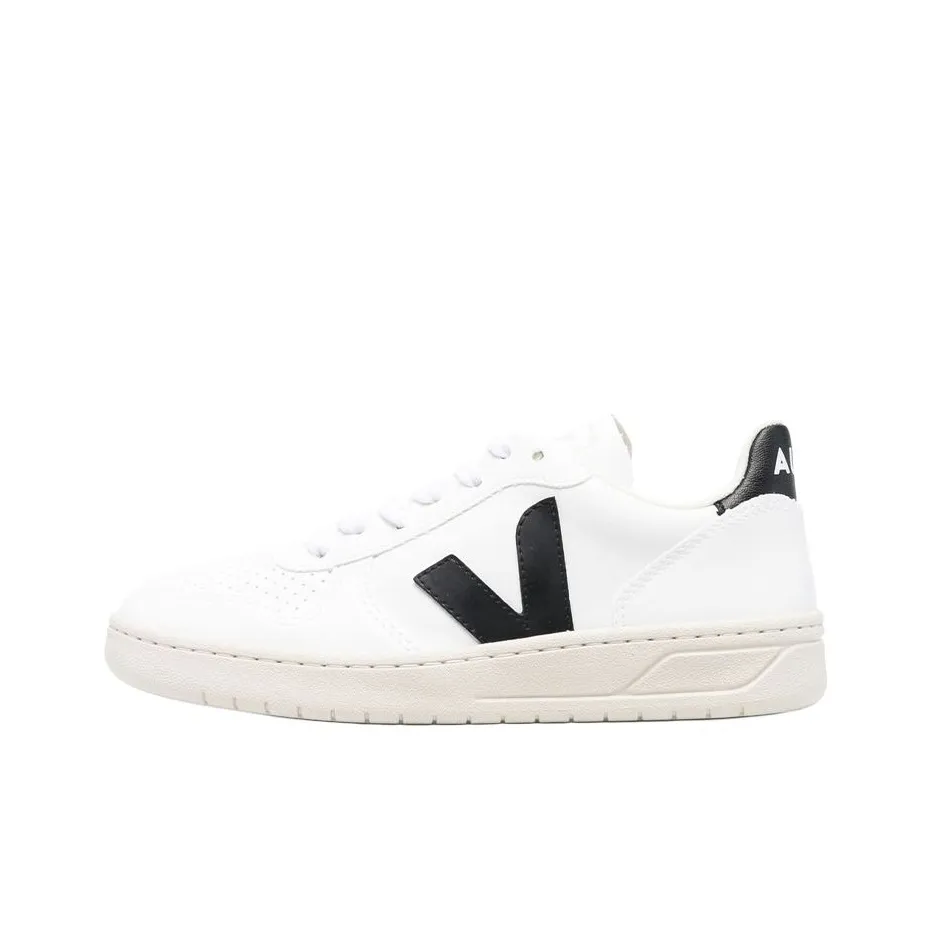 VEJA V 10 Low Топ Стильная Обувь для Скейтбординга Унисекс Белый Черный