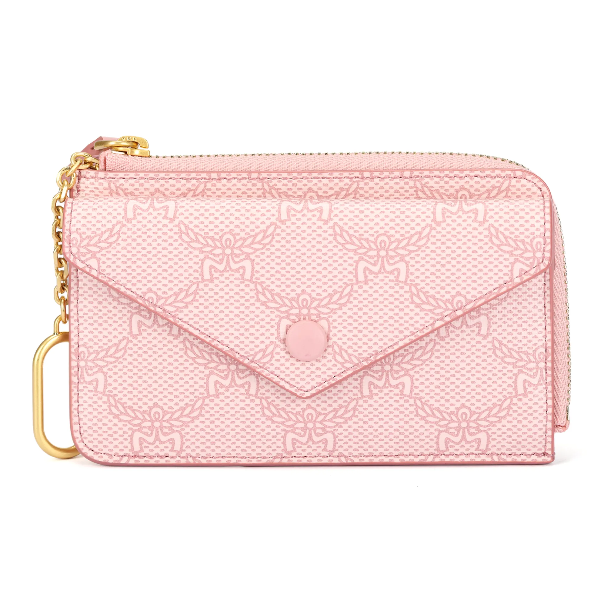 MCM Кожа Кошелек Держатель для карт Мини Женский Вишневый цветок Розовый