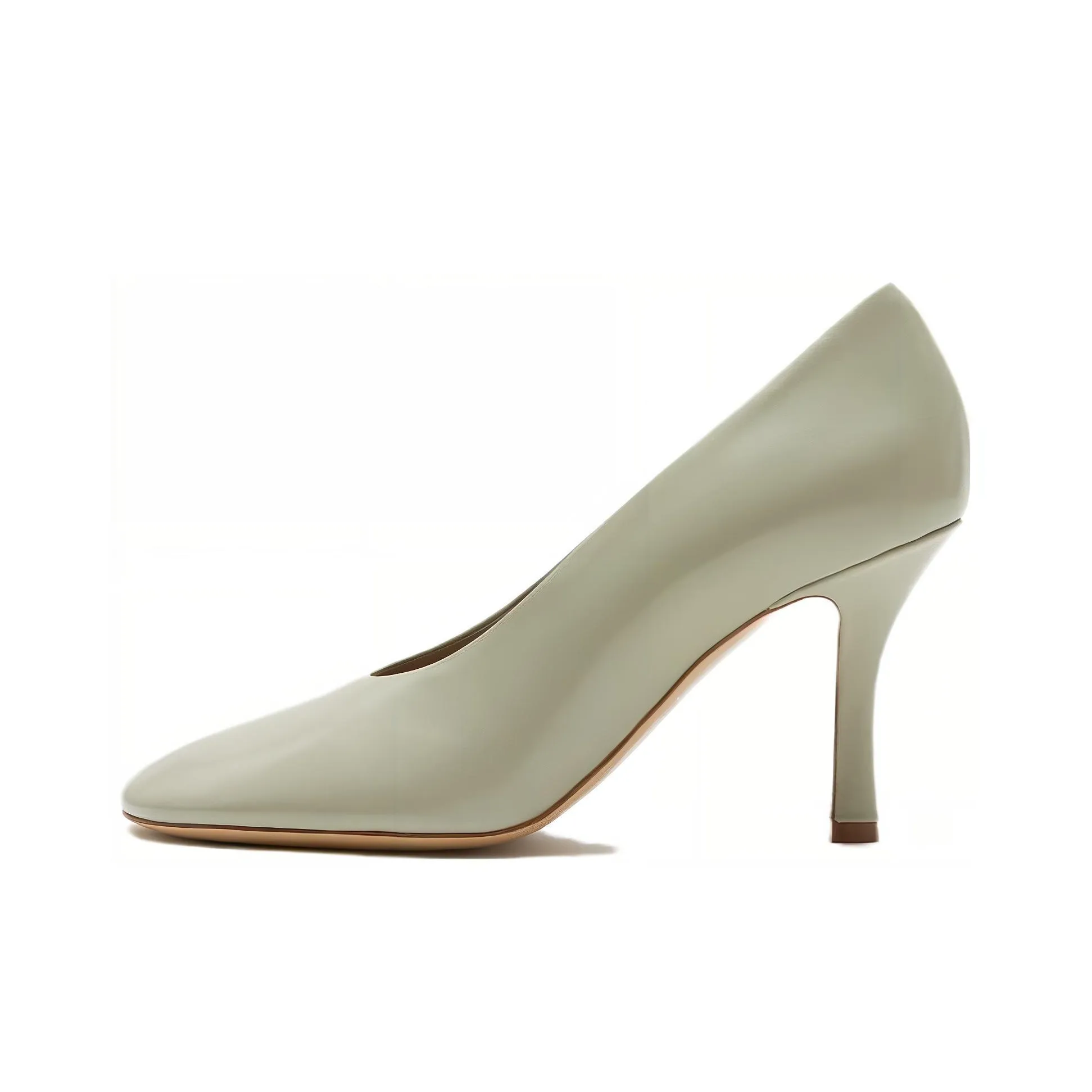 Burberry Малыш Кожа Узкий каблук Высокие каблуки 8,5 см Женские Зеленый