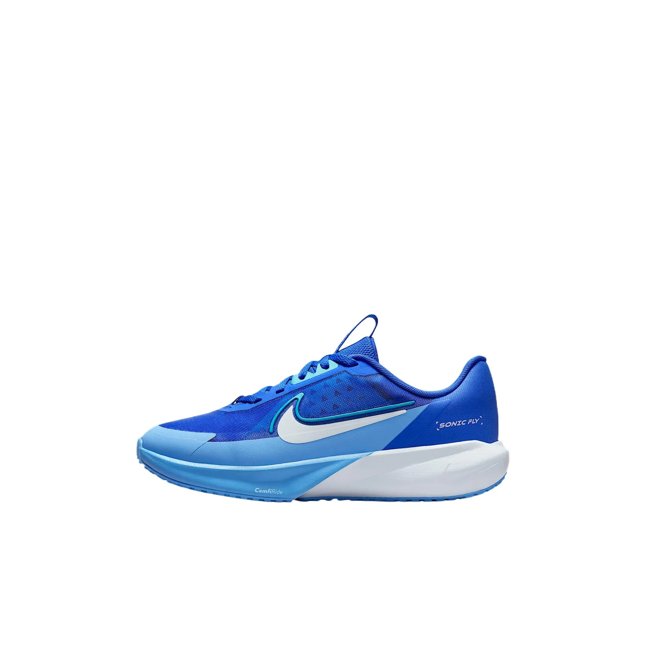 Nike SONIC FLY Сетчатая ткань Беговые кроссовки Синие Детские