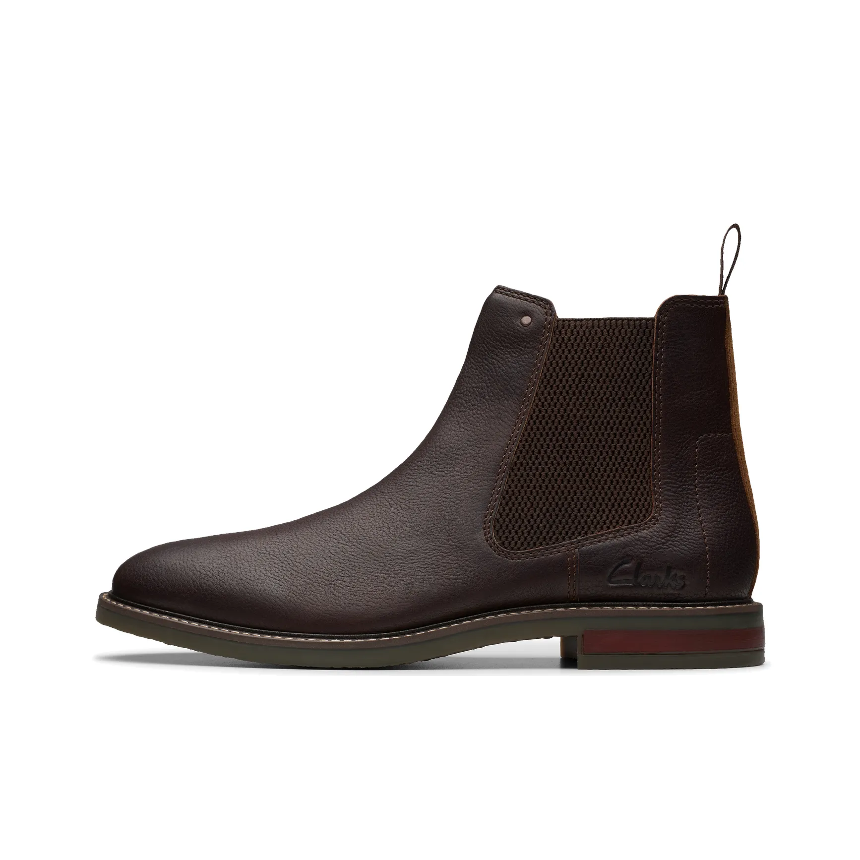 Clarks Коровья кожа Короткий Челси Мужской Коричневый