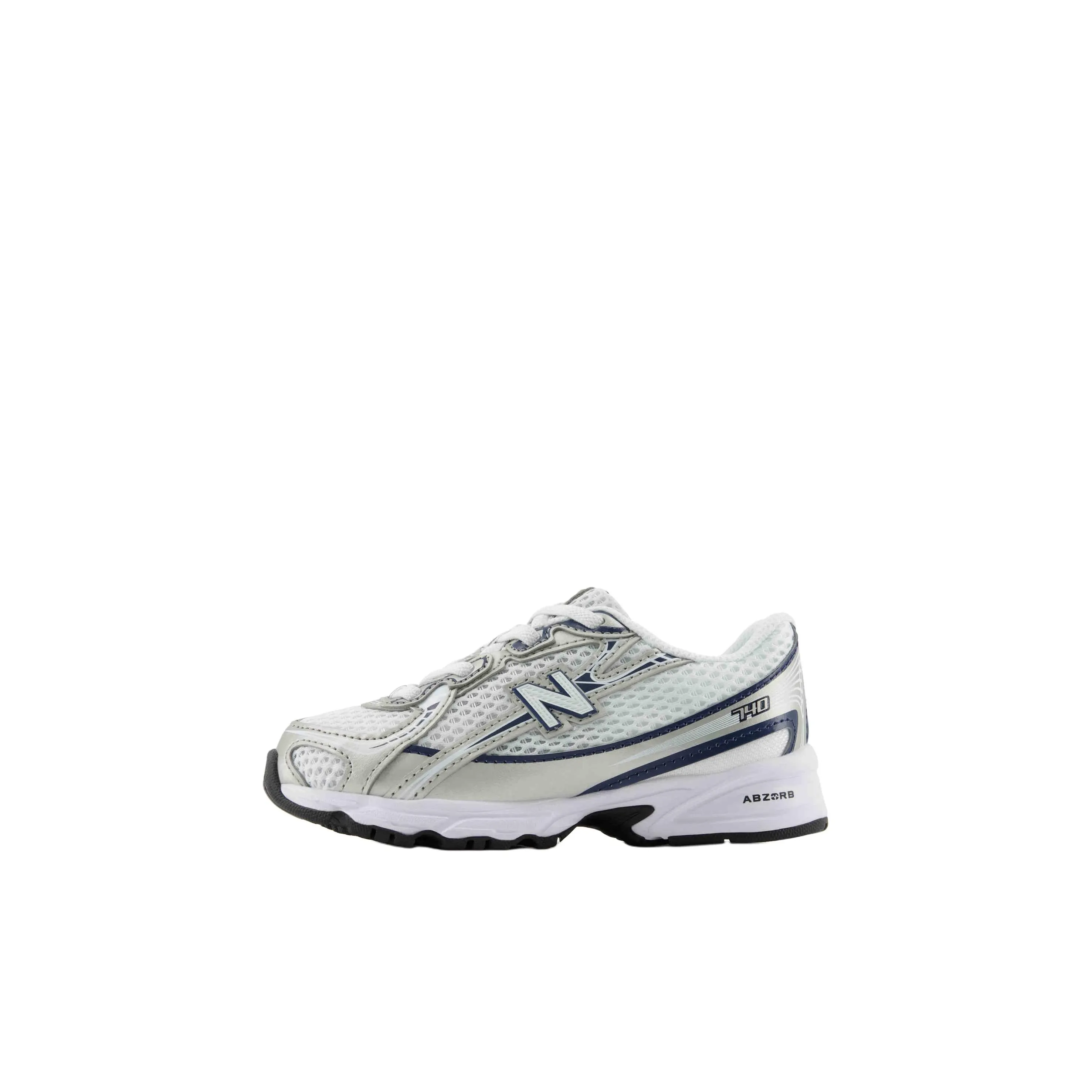 New Balance NB 740 Амортизация Дышащая Низкая Обувь для Малышей Белый Серебряный Для Младенцев и Малышей