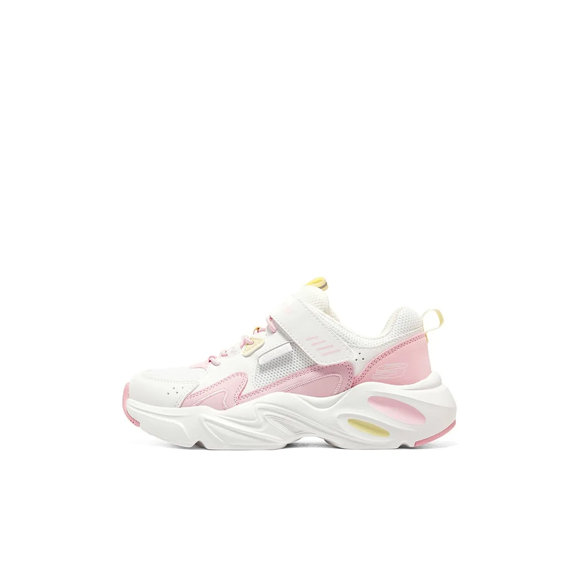 SKECHERS GIRLS Устойчивая к истиранию Дышащая Низкий Верх Повседневная Обувь Белый Розовый Детская