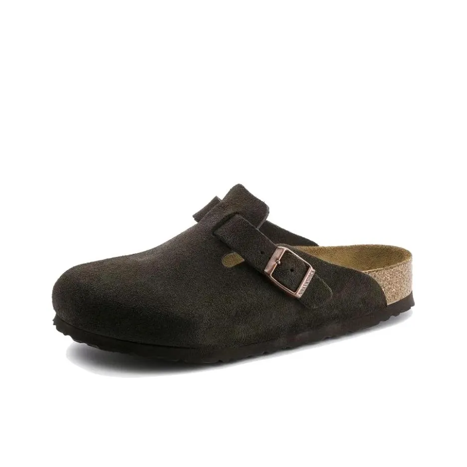 Биркенсток Бостон Soft Footbed Обувь Birkenstock Унисекс Темно-коричневый Стандартный (Стандартный) Свободный крой