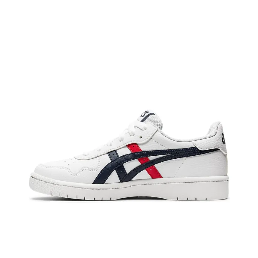 ASICS JAPAN S Кожа Амортизация Низкий Верх Детские Скейтбординг Белый Черный Красный