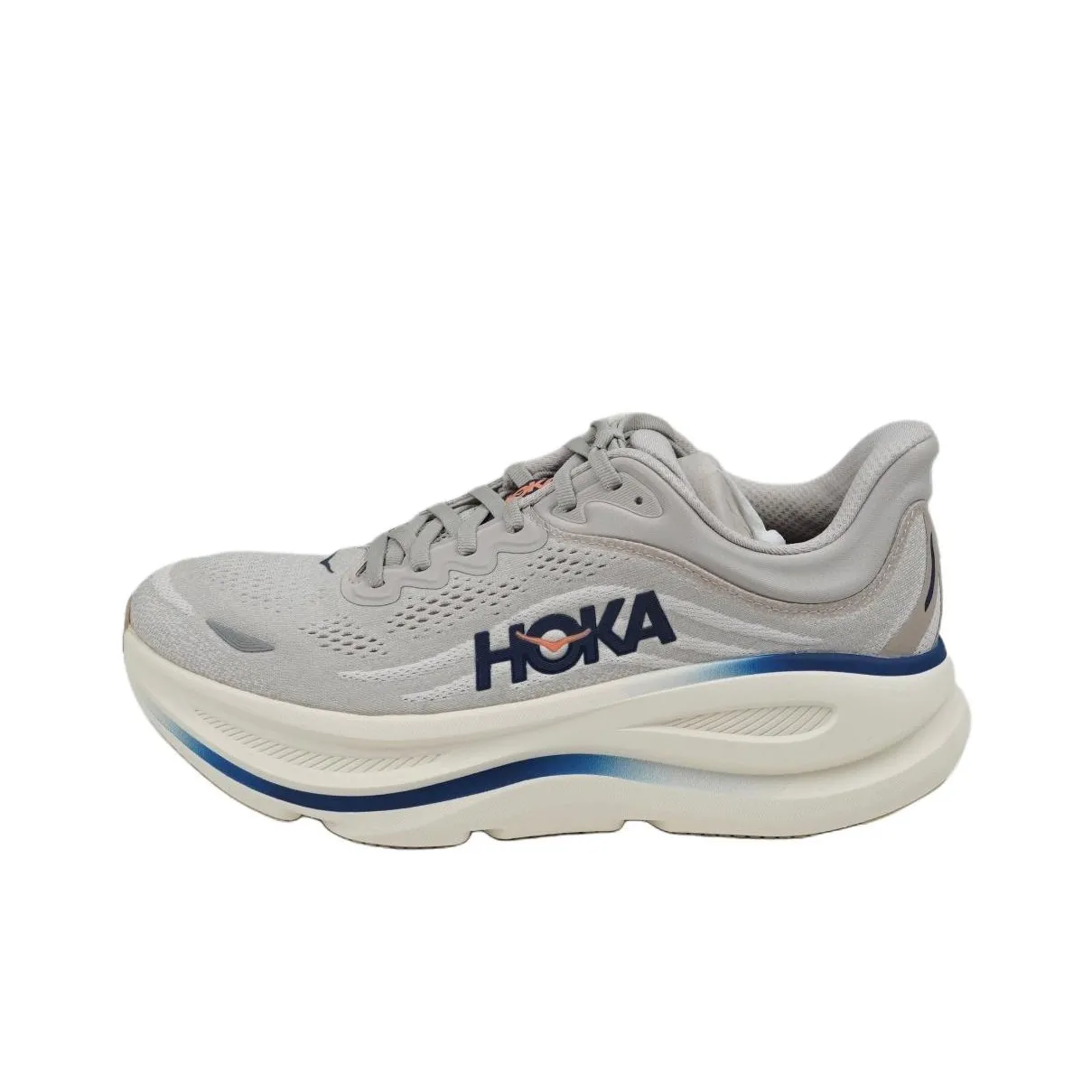 HOKA ONE ONE Bondi 9 Противоскользящая Износостойкая Дышащая Легкая Беговая Обувь Мужская Светло-Серый