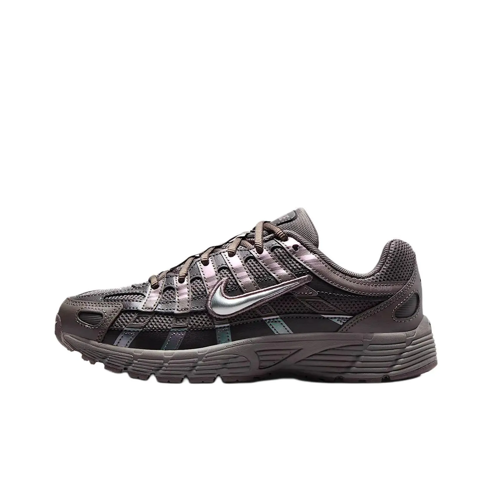 Nike P 6000 Мягкий и Комфортный Низкий Топ Детская Беговая Обувь Серый Детский