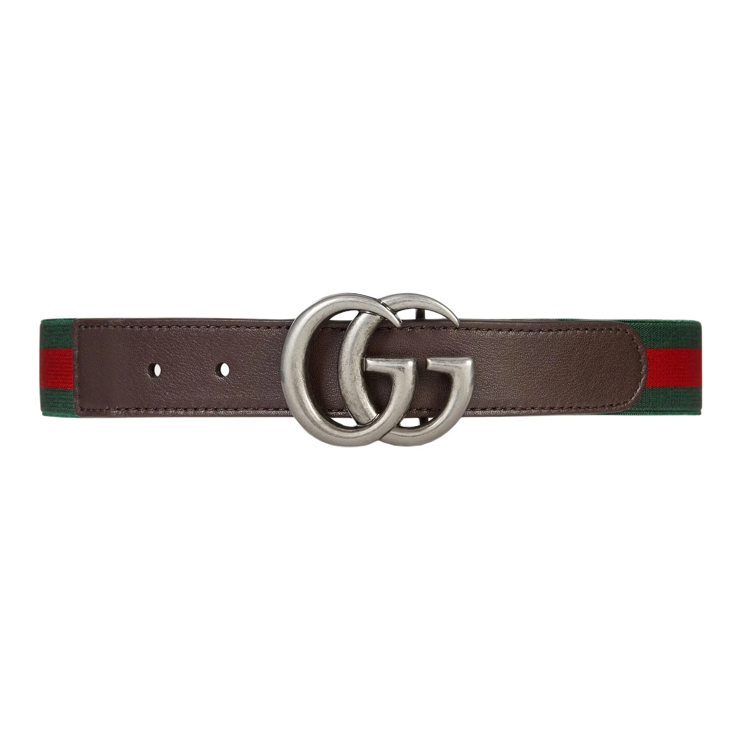 GUCCI GG Marmont Ремни из холщовой кожи для детей красный и зеленый ширина 2,5 см