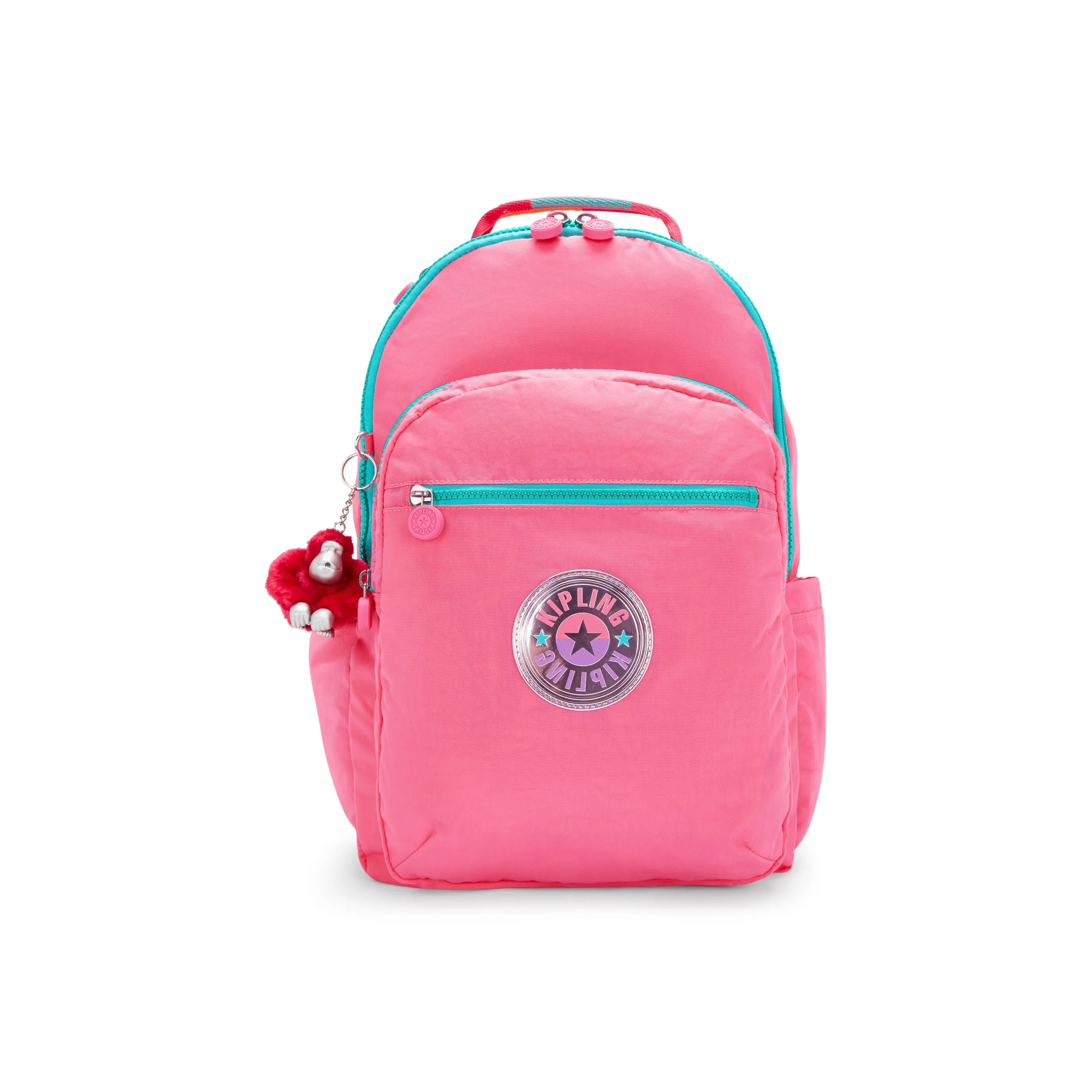 Kipling Нейлоновый рюкзак унисекс с пузырьками розовые полосы пэчворк