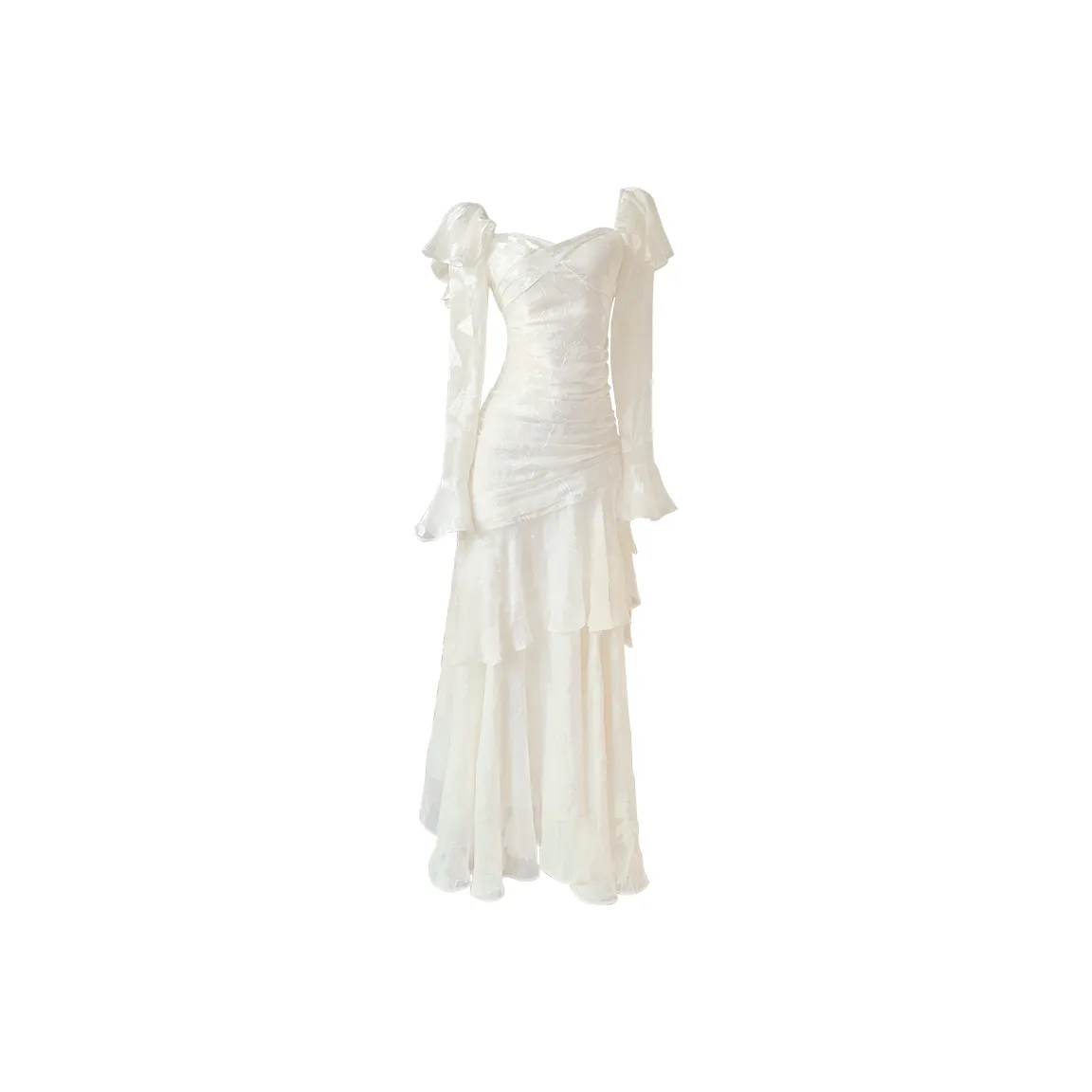 GJFD Длинное платье с длинными рукавами для женщин