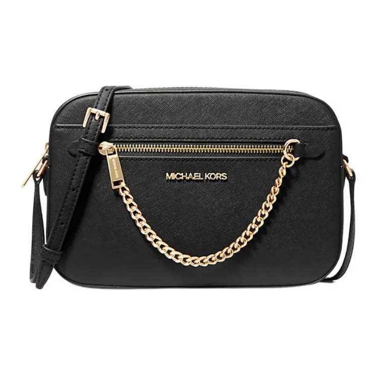 MICHAEL KORS Jet Set Кожа Коровья кожа Камера Сумка Сумка через плечо Большая Женская Черная