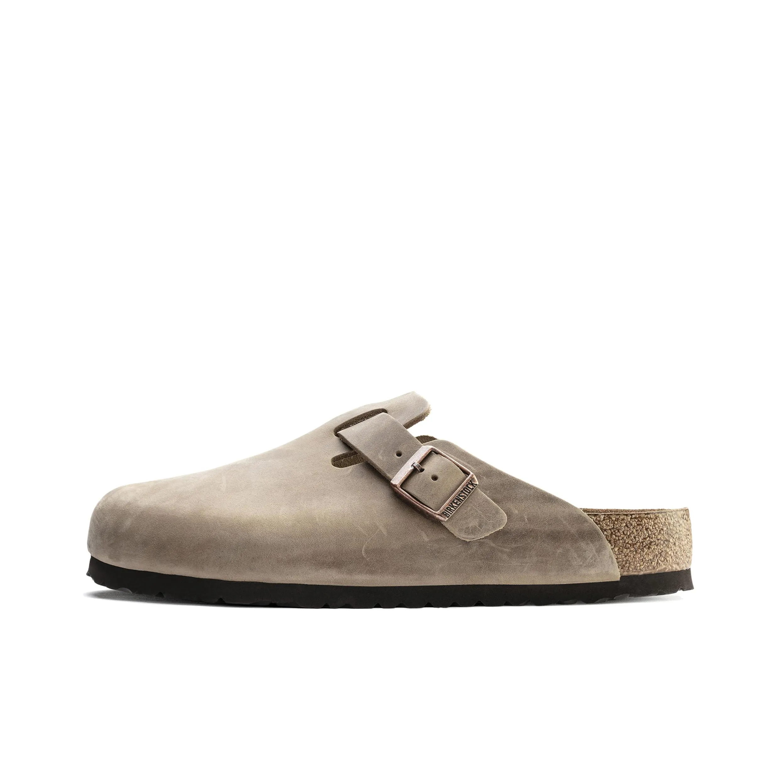Birkenstock Boston Универсальные мюли унисекс серо-коричневые узкая версия