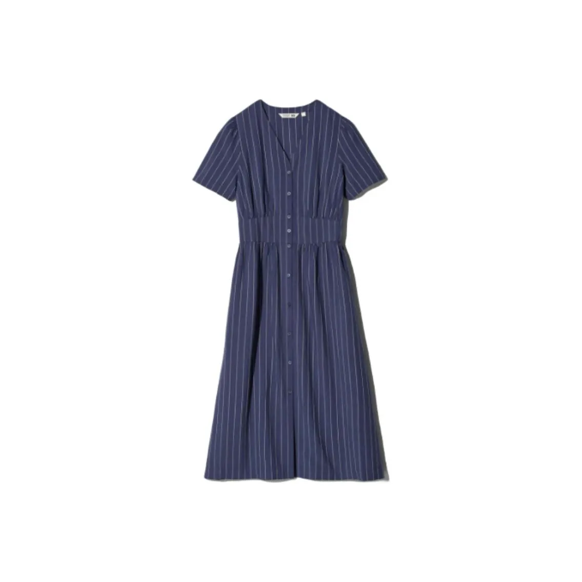 UNIQLO Comptoir Des Cotonniers Темно-синий Женские Короткие Платья с Длинными Рукавами