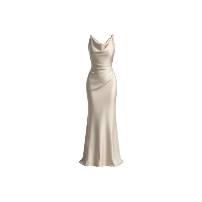 halter neck chiffon bridesmaid dress Wedtrend Women Long Chiffon Bridesmaid Dress with Slit Halter Open Back  Formal Wedding Party Dress – WEDTREND