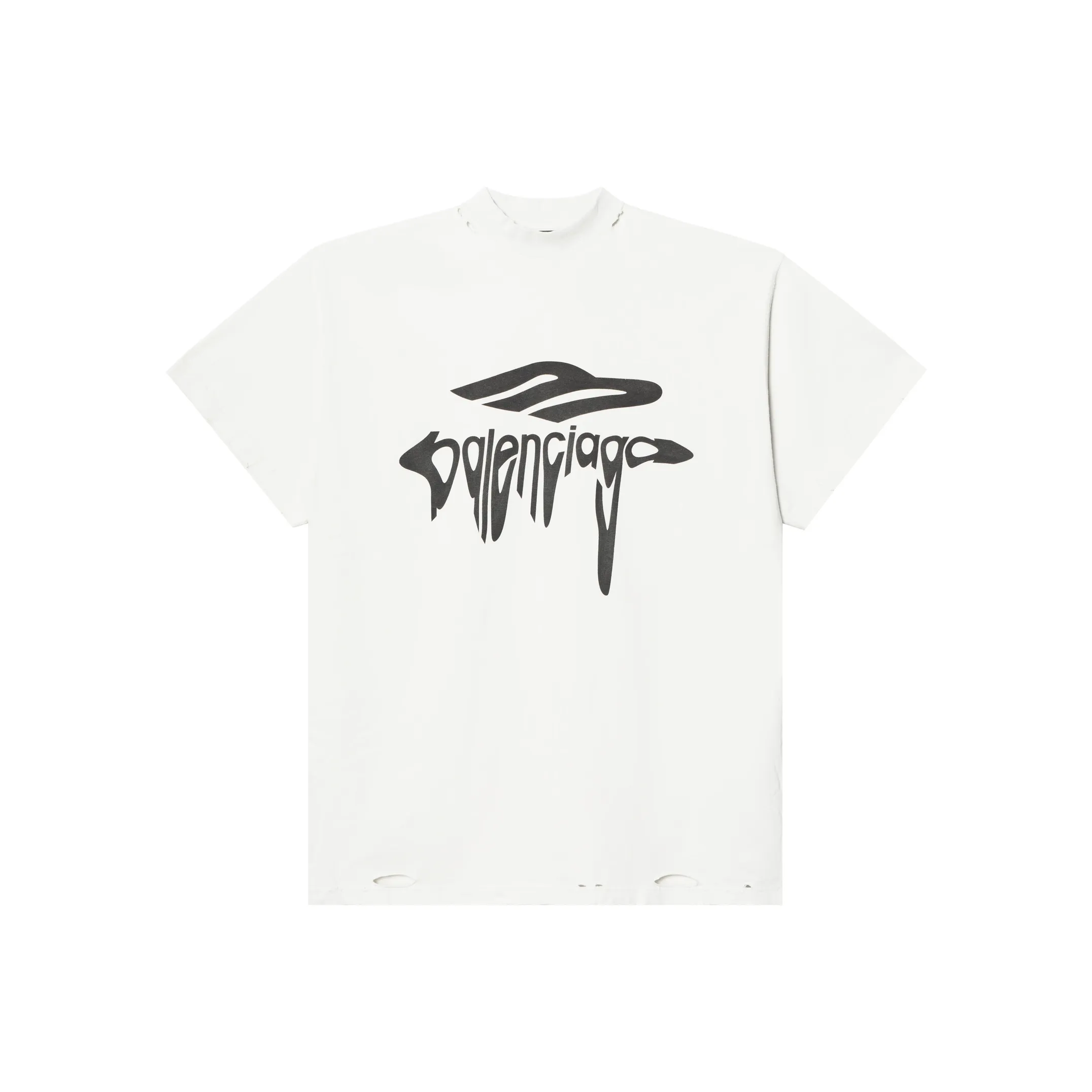 Balenciaga SS25 T Рубашка Свободного кроя Мужская Белая