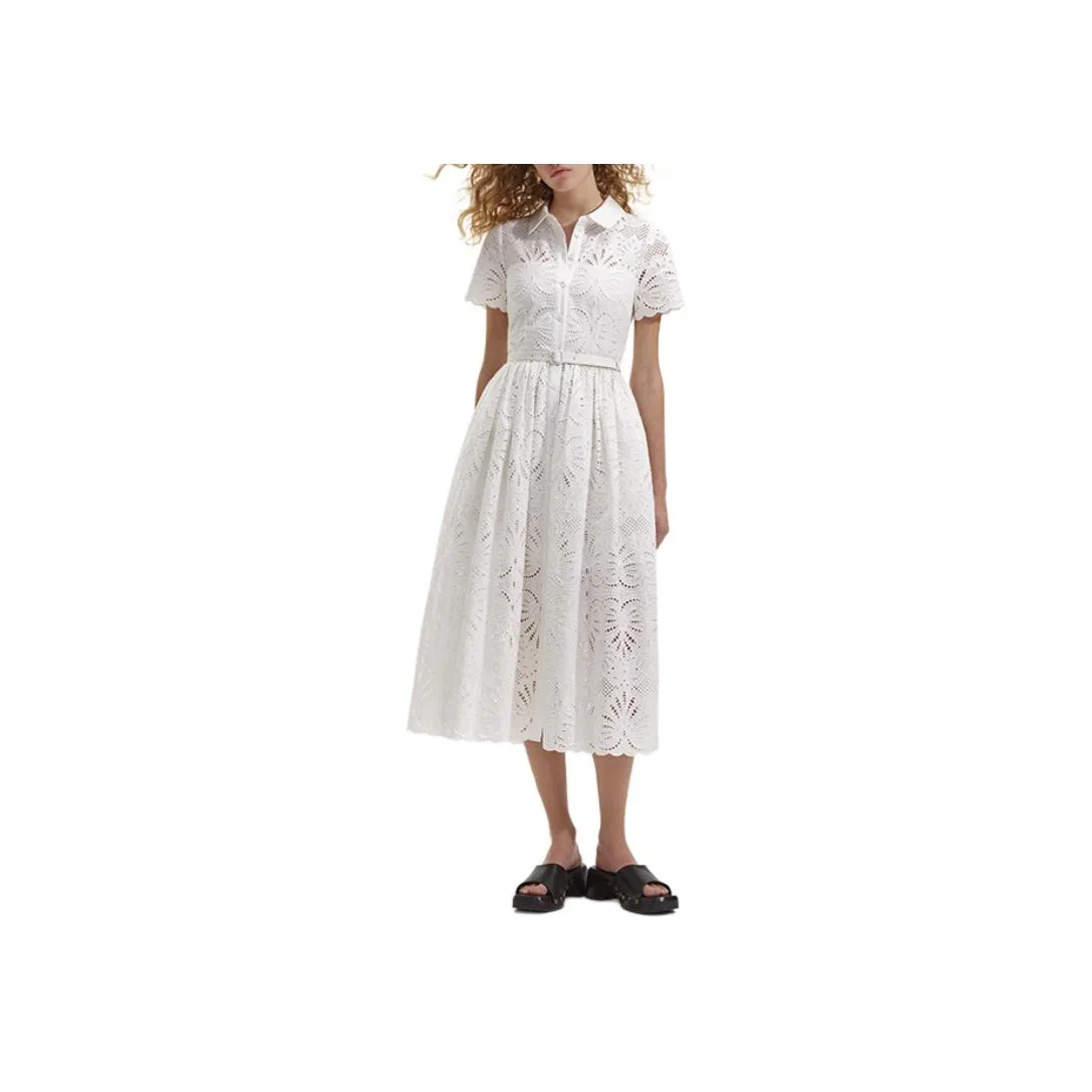Self-portrait Short-Sleeved Midi Dress