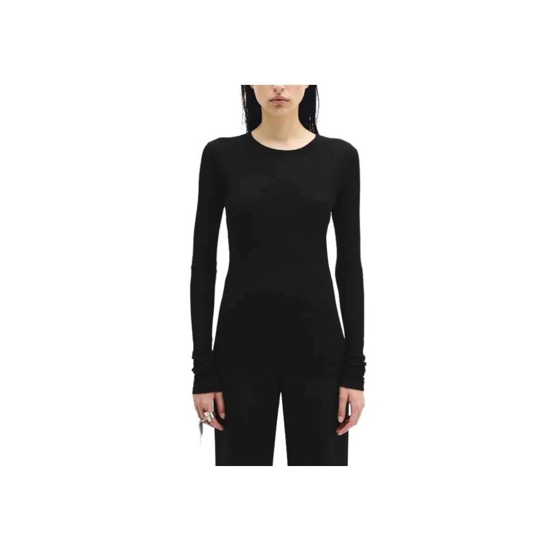 Ann Demeulemeester Fiene Long sleeve Ribbed Top