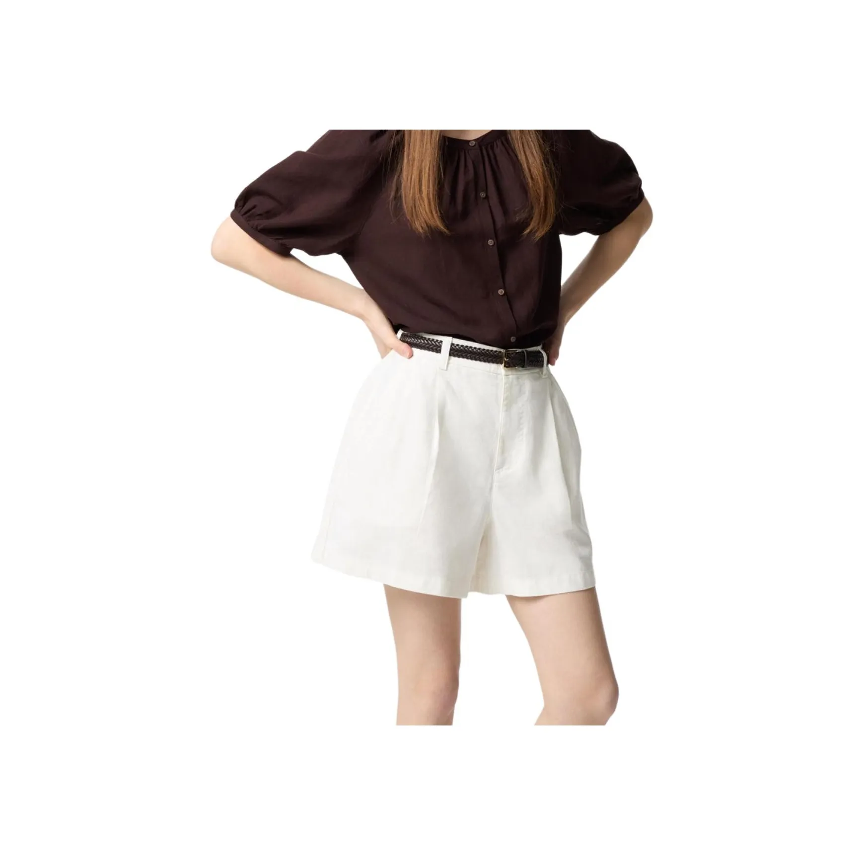 UNIQLO Повседневные шорты женские цвет сливочный