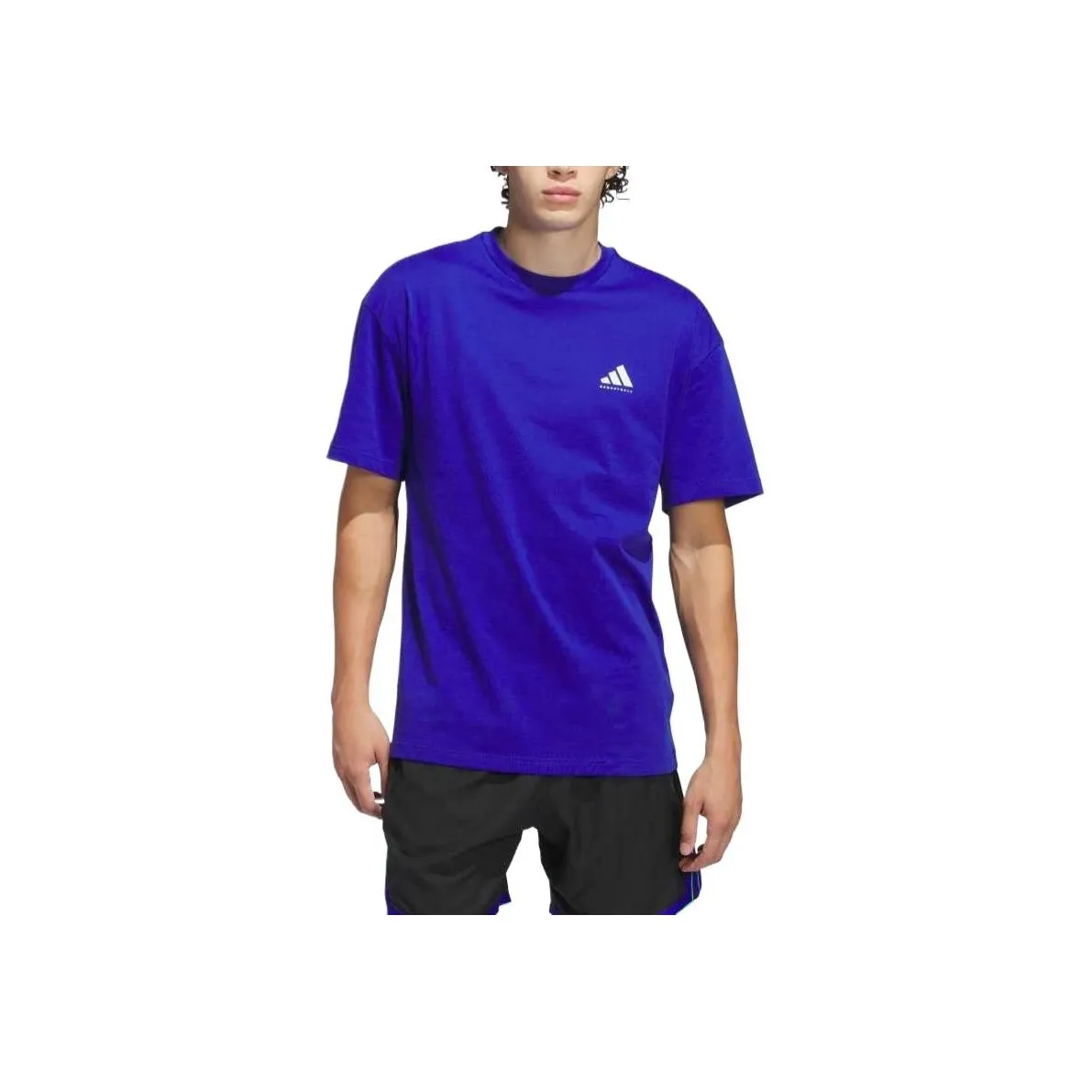Adidas T Shirt Men's Half Neon Blue/Pink White