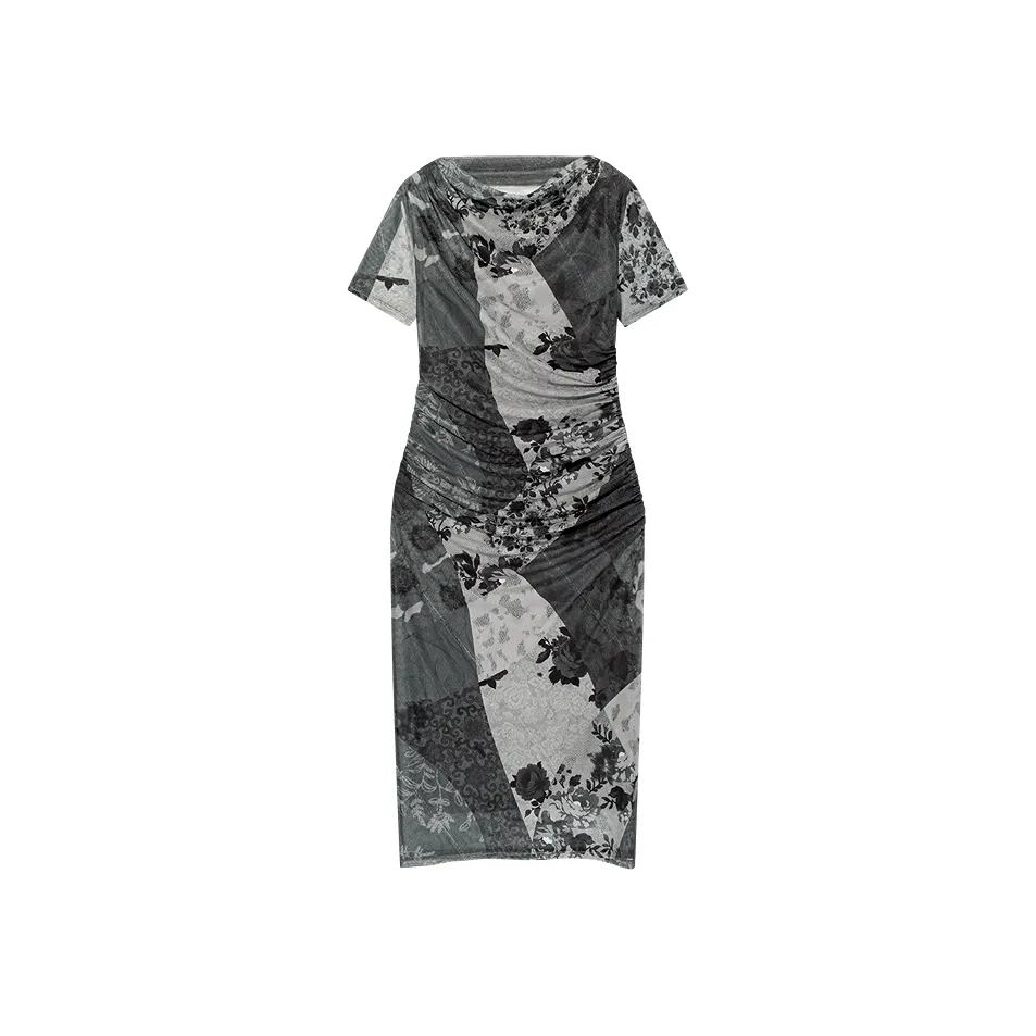 Desigual Короткое Платье с Короткими Рукавами Женское