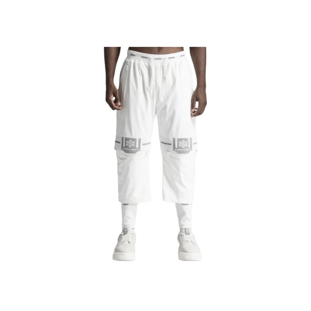 NORVINCY Deconstructed Style Letter Stars Sports Pants Unisex