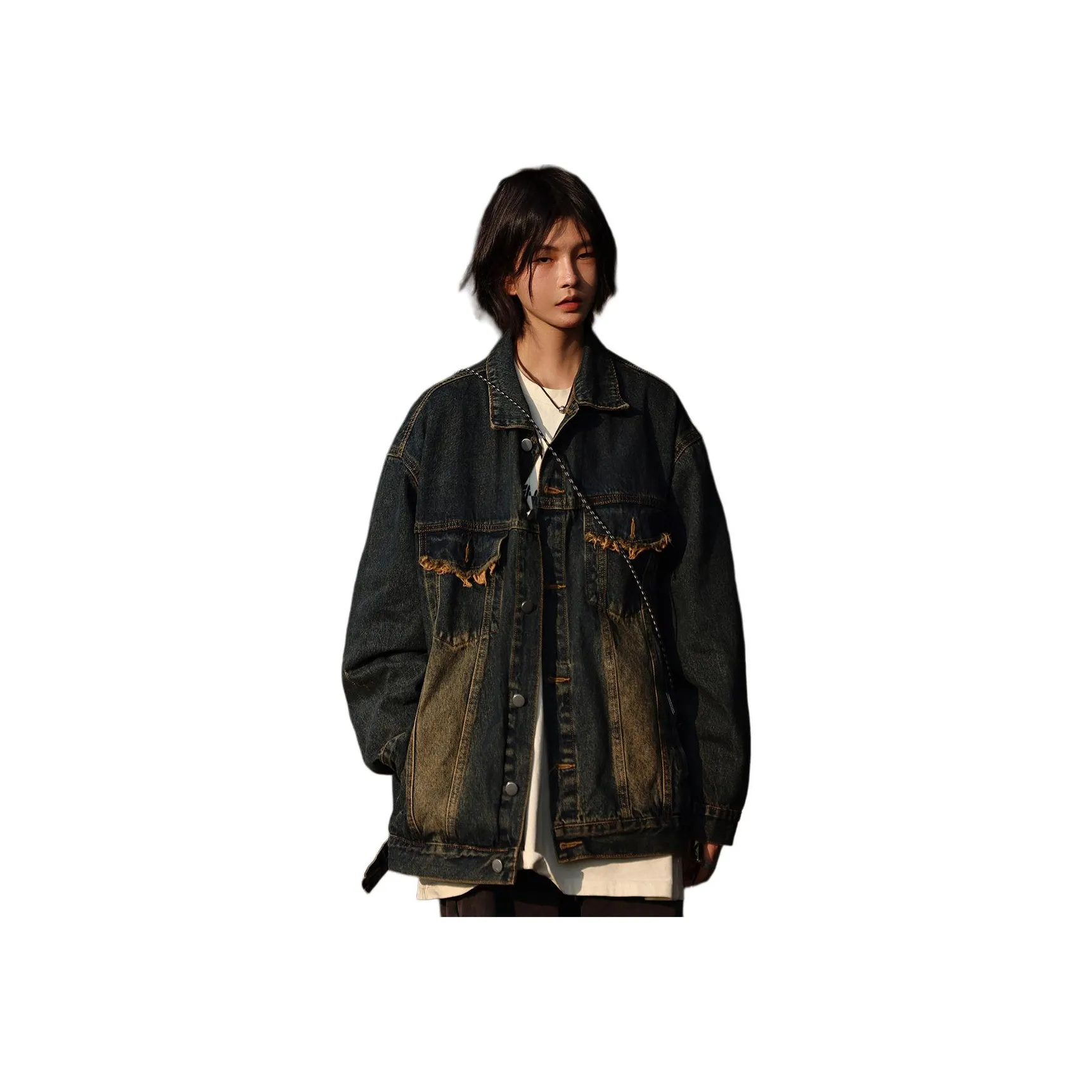 SOUL WORKER Деним Куртка Унисекс