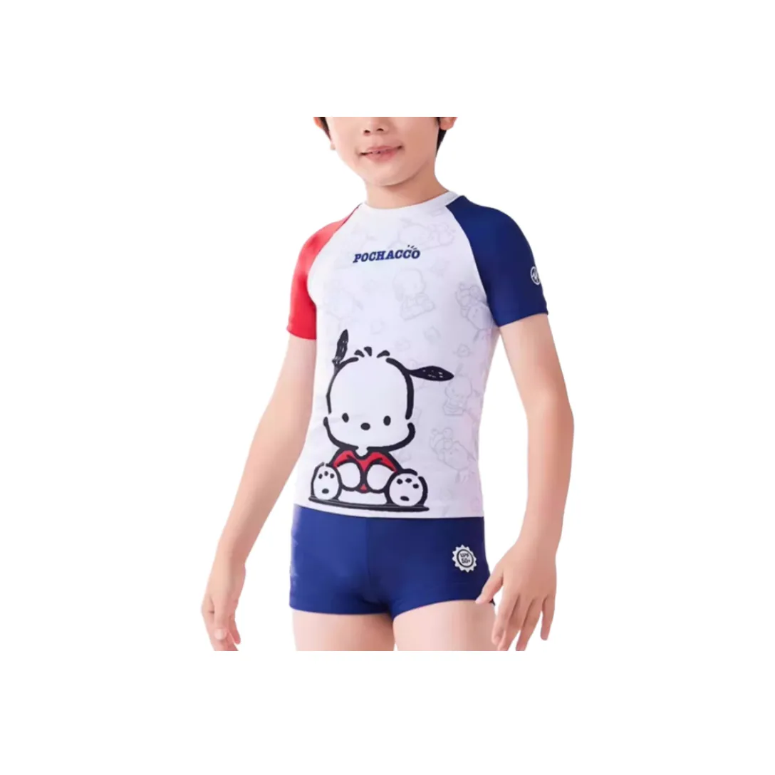 ZOKE Детский купальник SS25 Белый Синий Покаччо для детей 3-7 лет